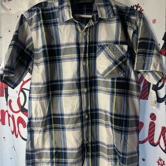 Kids Casual Blue Plaid Button-Down Shirt/Largue 14-16 - Picture 2 of 16